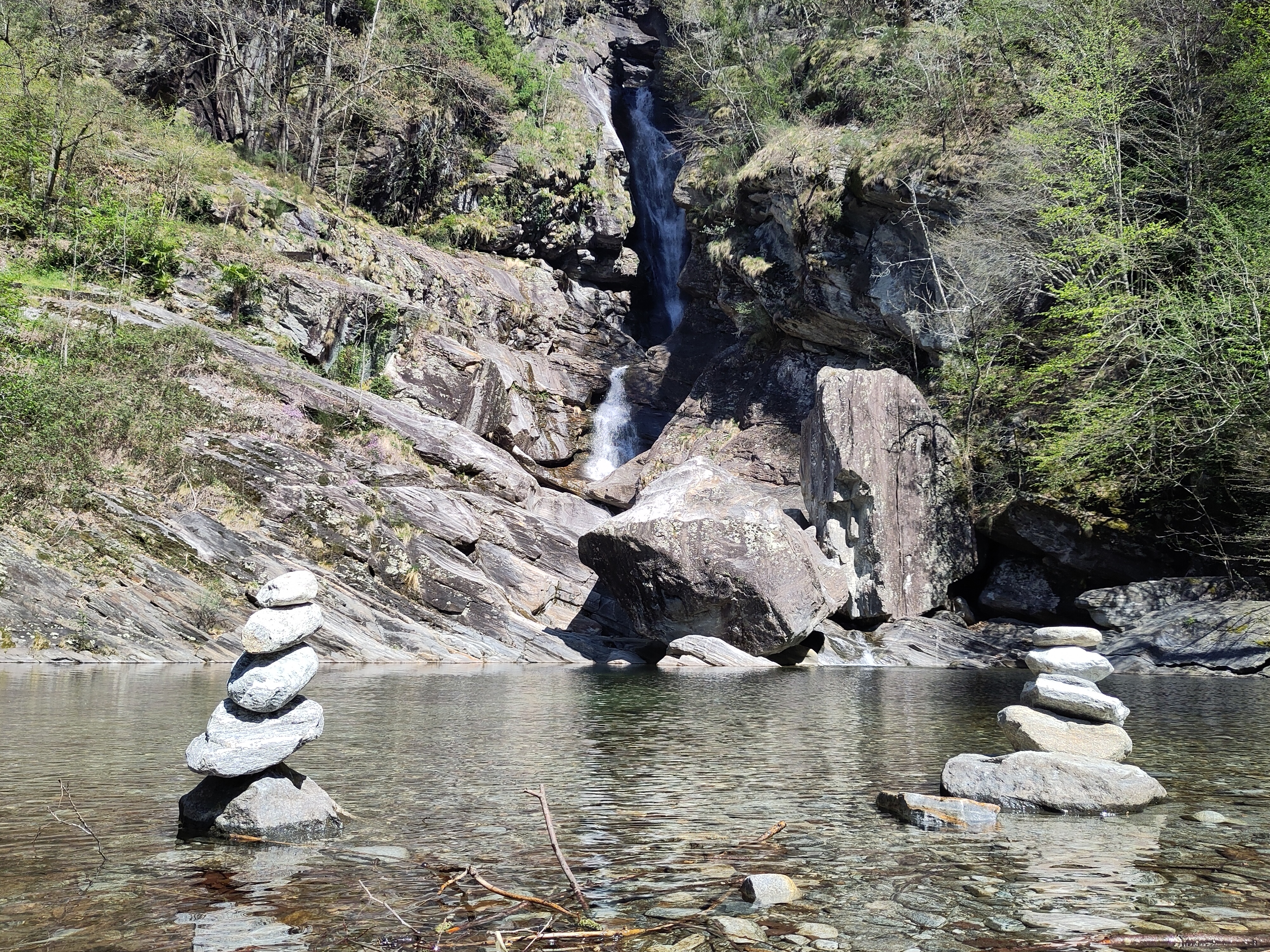 Bäume und blauer Himmer im Valle di Lodano